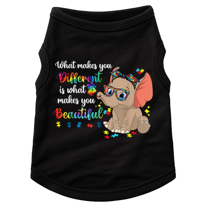 What Makes You Different Is What Makes You Beautiful Autism Doggie Tank