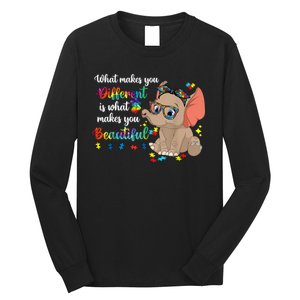 What Makes You Different Is What Makes You Beautiful Autism Long Sleeve Shirt