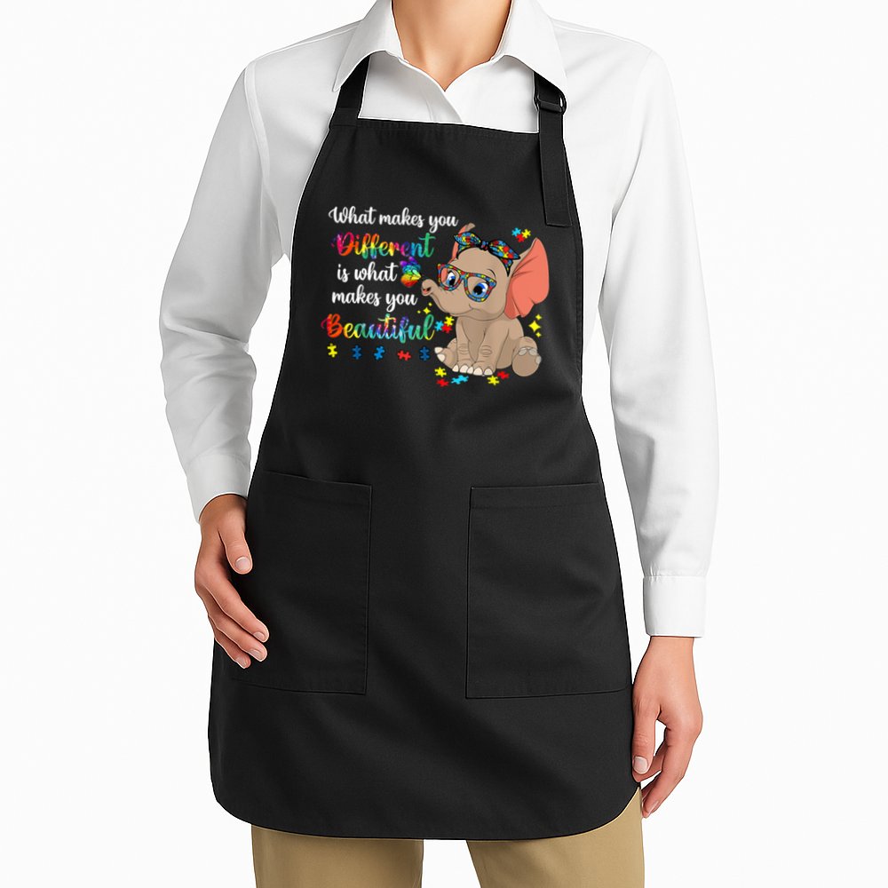 What Makes You Different Is What Makes You Beautiful Autism Apron