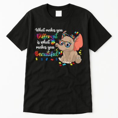 What Makes You Different Is What Makes You Beautiful Autism Tall T-Shirt