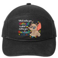 What Makes You Different Is What Makes You Beautiful Autism 7-Panel Snapback Hat