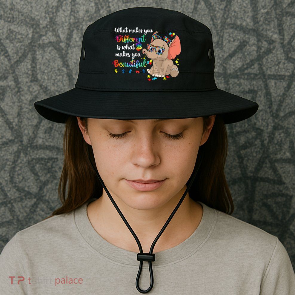 What Makes You Different Is What Makes You Beautiful Autism Legacy Cool Fit Booney Bucket Hat
