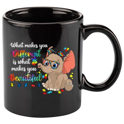 What Makes You Different Is What Makes You Beautiful Autism 11oz C Handle Ceramic Mug