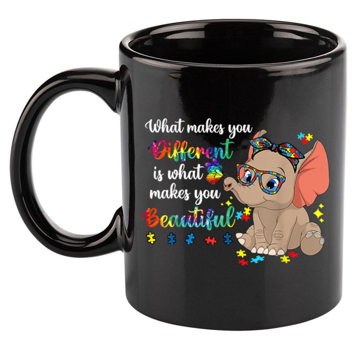 What Makes You Different Is What Makes You Beautiful Autism 11oz C Handle Ceramic Mug