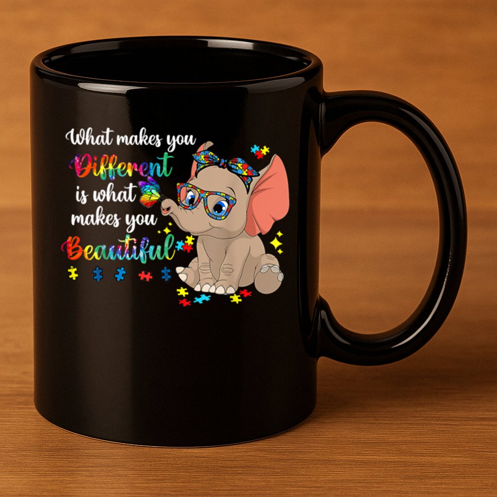 What Makes You Different Is What Makes You Beautiful Autism 11oz C Handle Ceramic Mug