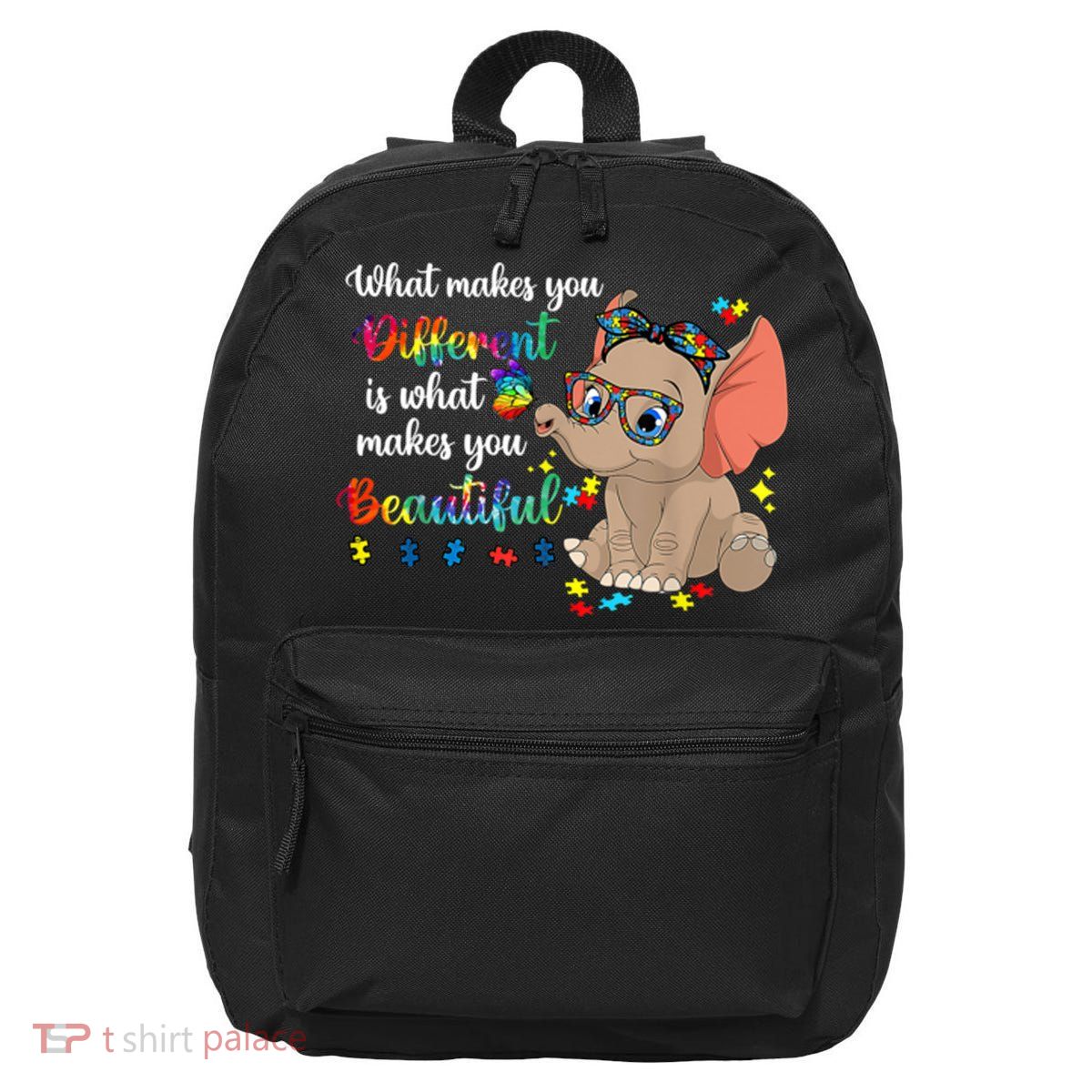 What Makes You Different Is What Makes You Beautiful Autism 16 in Basic Backpack