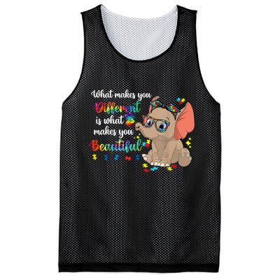 What Makes You Different Is What Makes You Beautiful Autism Mesh Reversible Basketball Jersey Tank