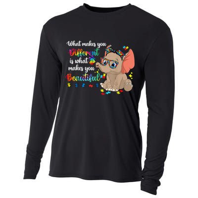 What Makes You Different Is What Makes You Beautiful Autism Cooling Performance Long Sleeve Crew