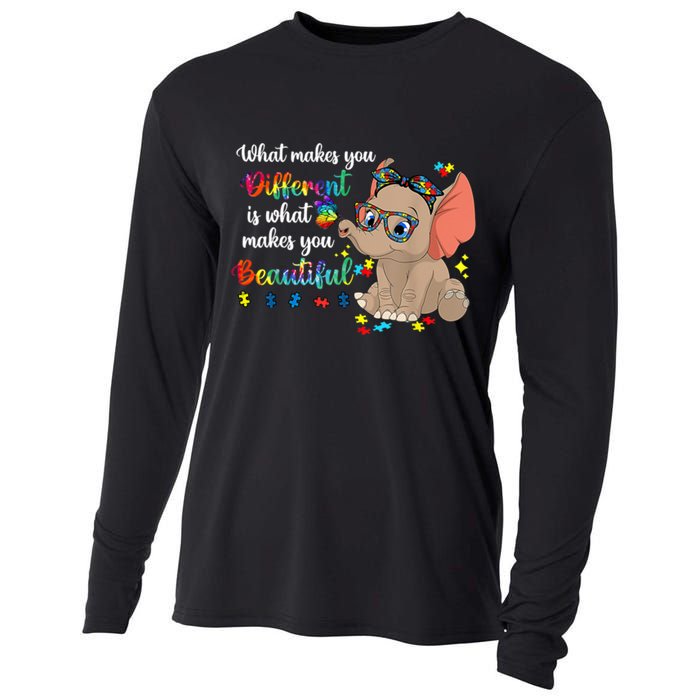 What Makes You Different Is What Makes You Beautiful Autism Cooling Performance Long Sleeve Crew