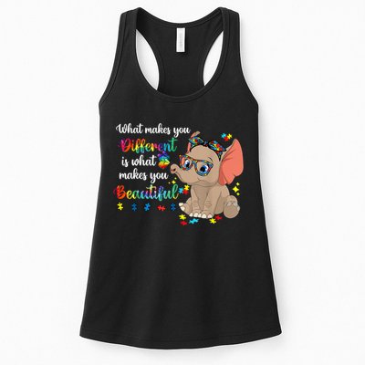 What Makes You Different Is What Makes You Beautiful Autism Womens Tank Top
