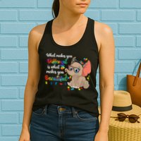 What Makes You Different Is What Makes You Beautiful Autism Womens Tank Top