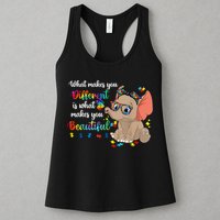 What Makes You Different Is What Makes You Beautiful Autism Womens Tank Top