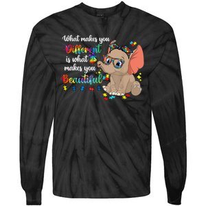 What Makes You Different Is What Makes You Beautiful Autism Tie-Dye Long Sleeve Shirt