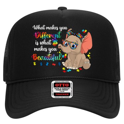 What Makes You Different Is What Makes You Beautiful Autism Trucker Hat