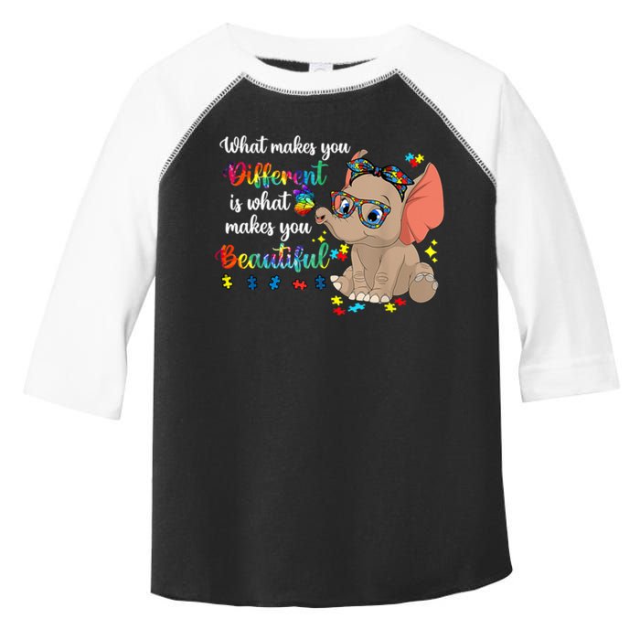 What Makes You Different Is What Makes You Beautiful Autism Toddler Fine Jersey T-Shirt