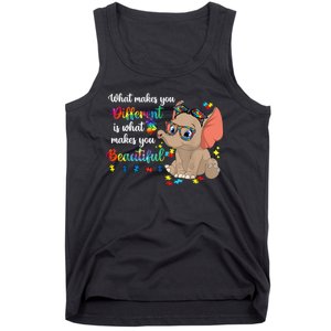 What Makes You Different Is What Makes You Beautiful Autism Tank Top