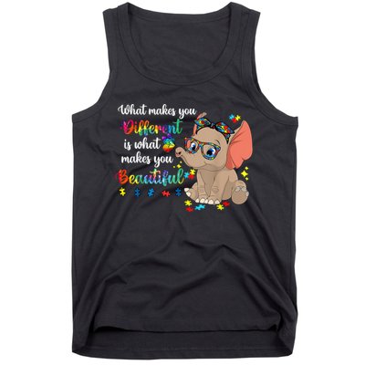 What Makes You Different Is What Makes You Beautiful Autism Tank Top