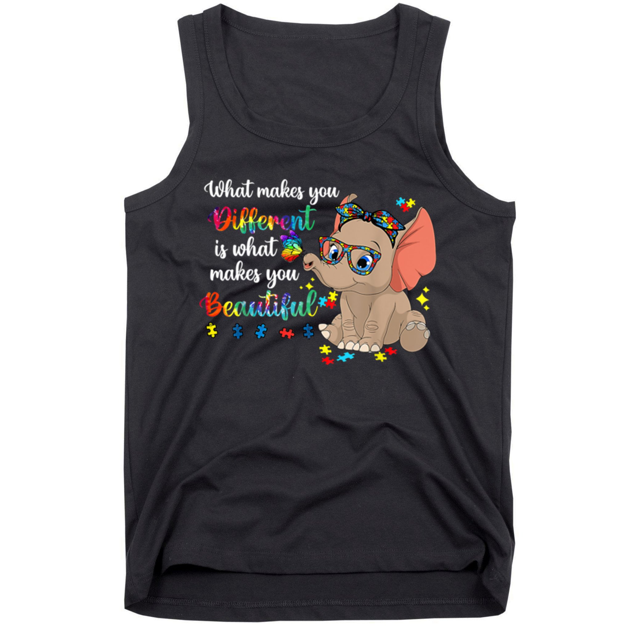 What Makes You Different Is What Makes You Beautiful Autism Tank Top