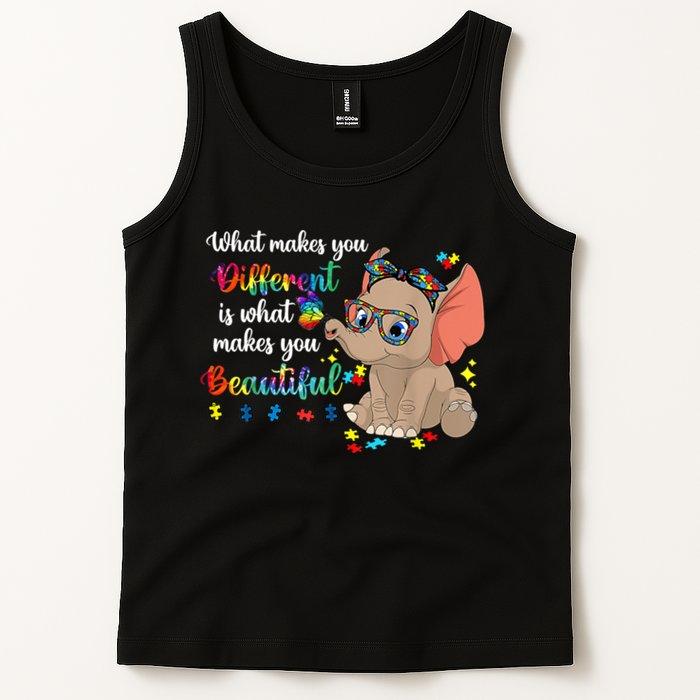 What Makes You Different Is What Makes You Beautiful Autism Tank Top