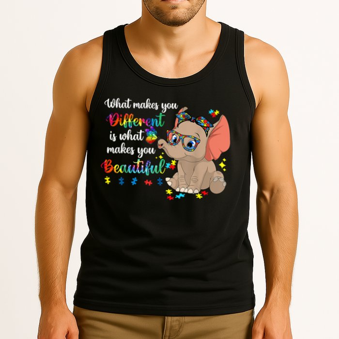 What Makes You Different Is What Makes You Beautiful Autism Tank Top