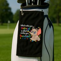 What Makes You Different Is What Makes You Beautiful Autism Golf Towel