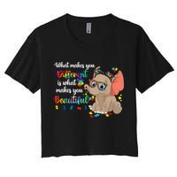 What Makes You Different Is What Makes You Beautiful Autism Crop Top