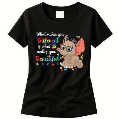 What Makes You Different Is What Makes You Beautiful Autism Womens T-Shirt