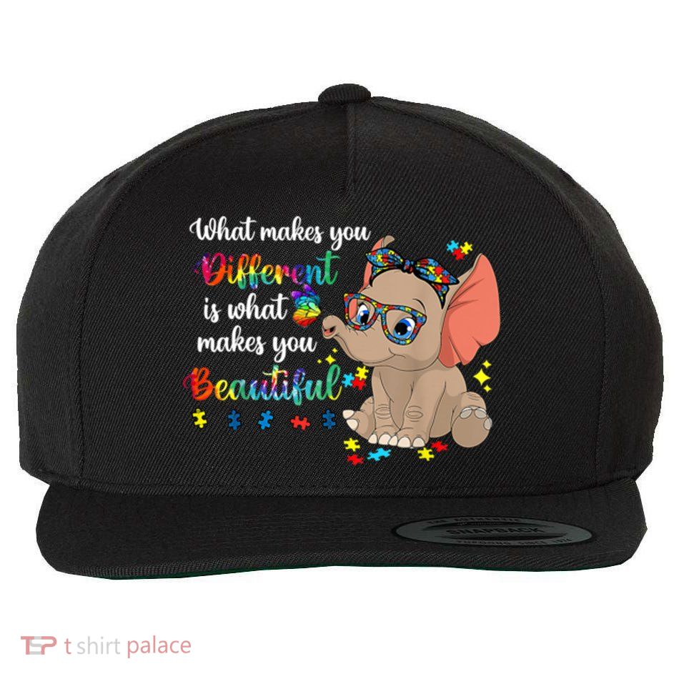 What Makes You Different Is What Makes You Beautiful Autism Wool Snapback Cap