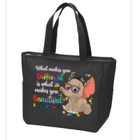What Makes You Different Is What Makes You Beautiful Autism Zip Tote Bag