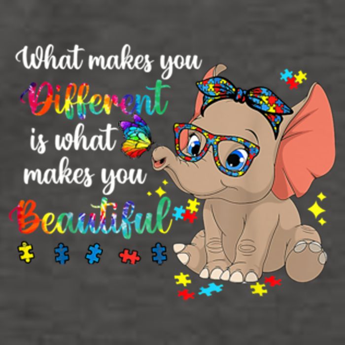 What Makes You Different Is What Makes You Beautiful Autism Vector Backpack