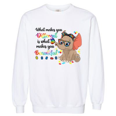 What Makes You Different Is What Makes You Beautiful Autism Garment-Dyed Sweatshirt
