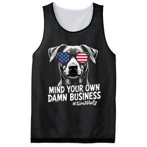 Walz Mind Your Own Damn Business Harris Waltz Dog Lady Mesh Reversible Basketball Jersey Tank