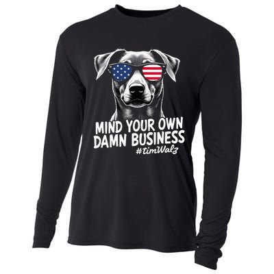 Walz Mind Your Own Damn Business Harris Waltz Dog Lady Cooling Performance Long Sleeve Crew