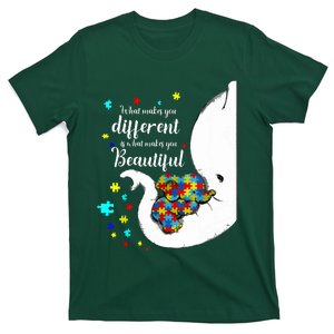 What Makes You Different Elephant Mom Autism Child Awareness T-Shirt