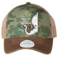 What Makes You Different Elephant Mom Autism Child Awareness Legacy Tie Dye Trucker Hat