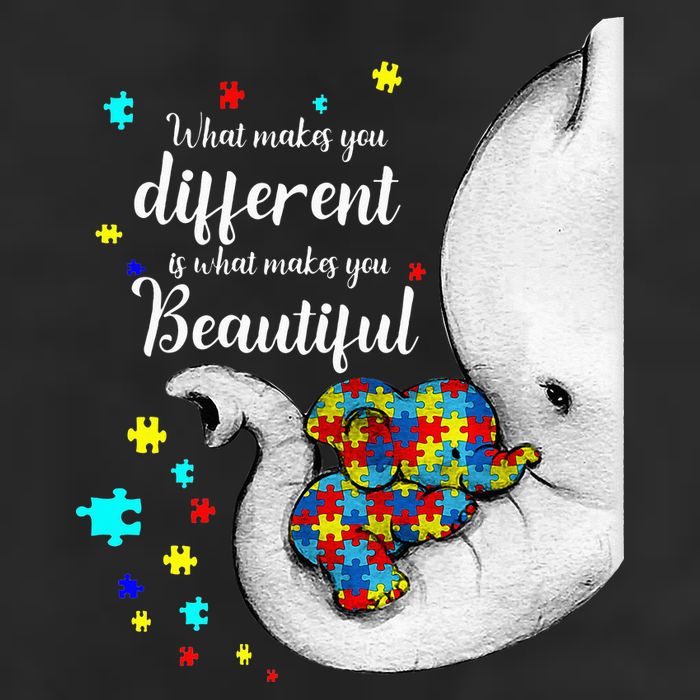 What Makes You Different Elephant Mom Autism Child Awareness Golf Towel