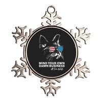 Walz Mind Your Own Damn Business Harris Waltz Cat Lady Metallic Star Ornament