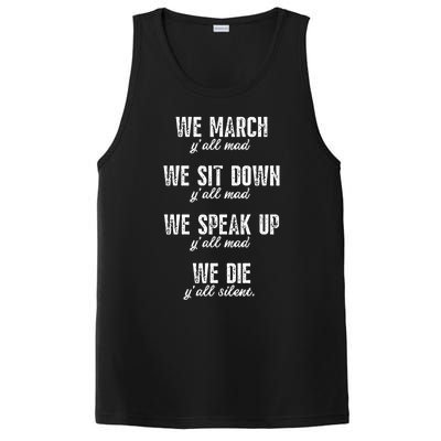 We March Y'all Mad Equal Rights No Justice No Peace Meaningful Gift PosiCharge Competitor Tank