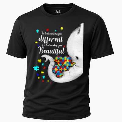 What Makes You Different Elephant Mom Autism Child Awareness Performance Shirt