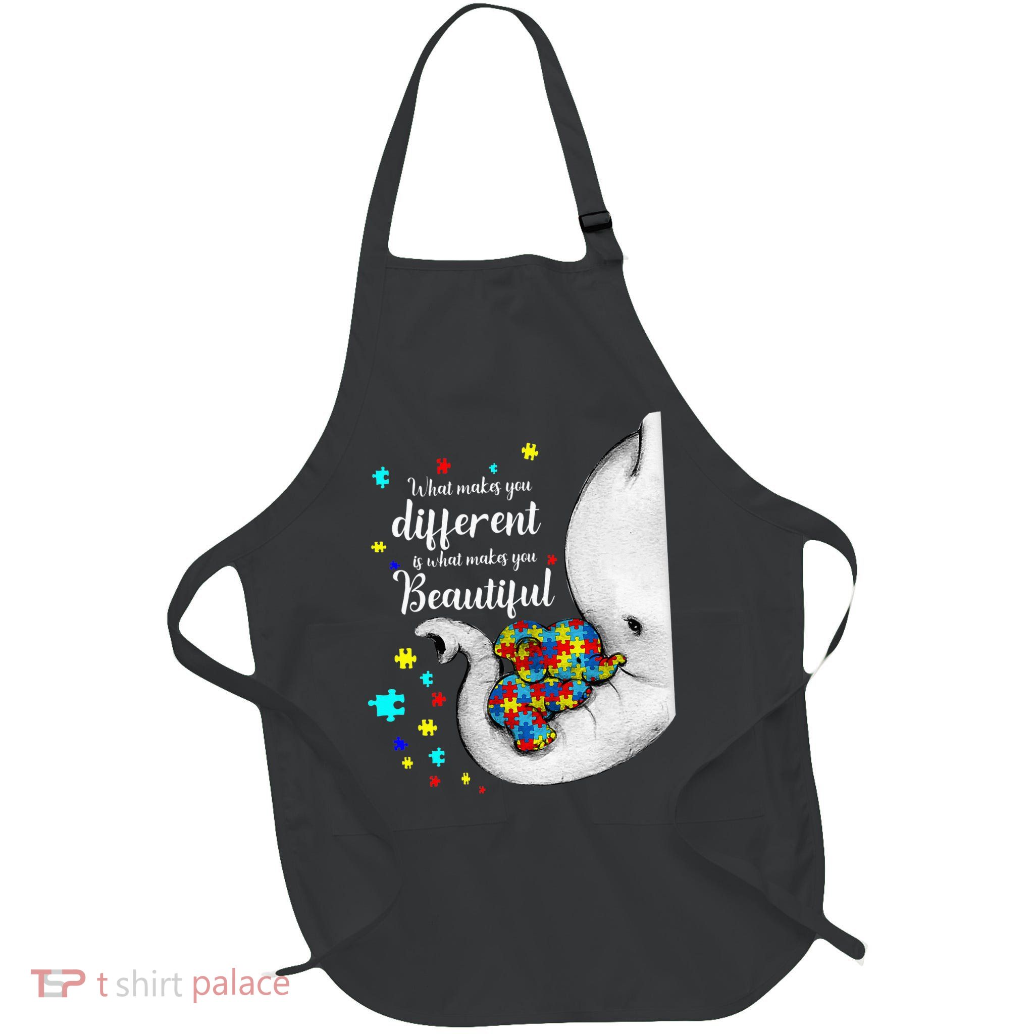 What Makes You Different Elephant Mom Autism Child Awareness Apron