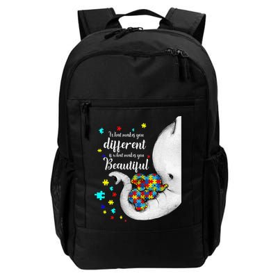 What Makes You Different Elephant Mom Autism Child Awareness Backpack