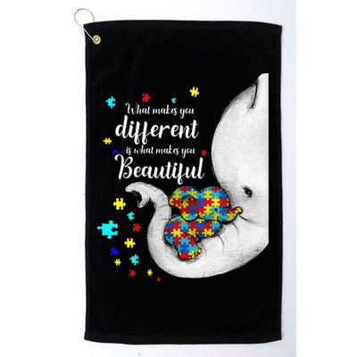 What Makes You Different Elephant Mom Autism Child Awareness Golf Towel