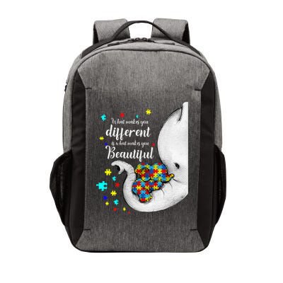 What Makes You Different Elephant Mom Autism Child Awareness Vector Backpack