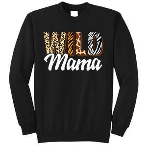 Wild Mama Zoo Born Two Be Wild Bday Safari Jungle Animal Sweatshirt