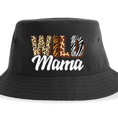 Wild Mama Zoo Born Two Be Wild Bday Safari Jungle Animal Sustainable Bucket Hat