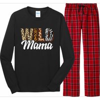 Wild Mama Zoo Born Two Be Wild Bday Safari Jungle Animal Long Sleeve Pajama Set