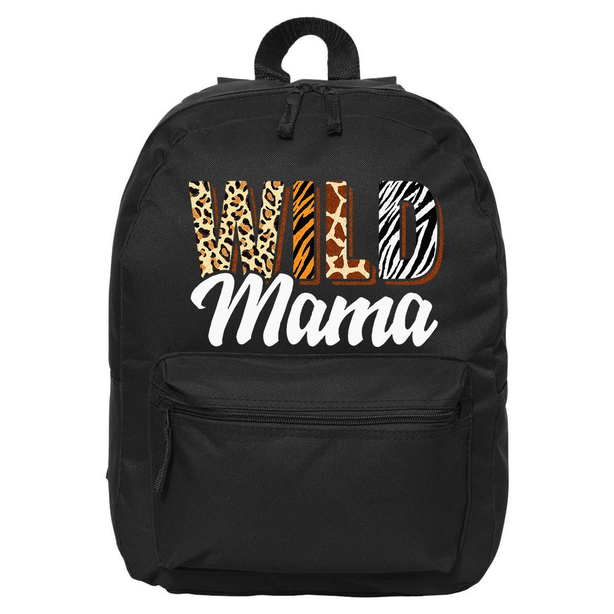 Wild Mama Zoo Born Two Be Wild Bday Safari Jungle Animal 16 in Basic Backpack