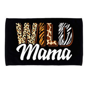 Wild Mama Zoo Born Two Be Wild Bday Safari Jungle Animal Microfiber Hand Towel