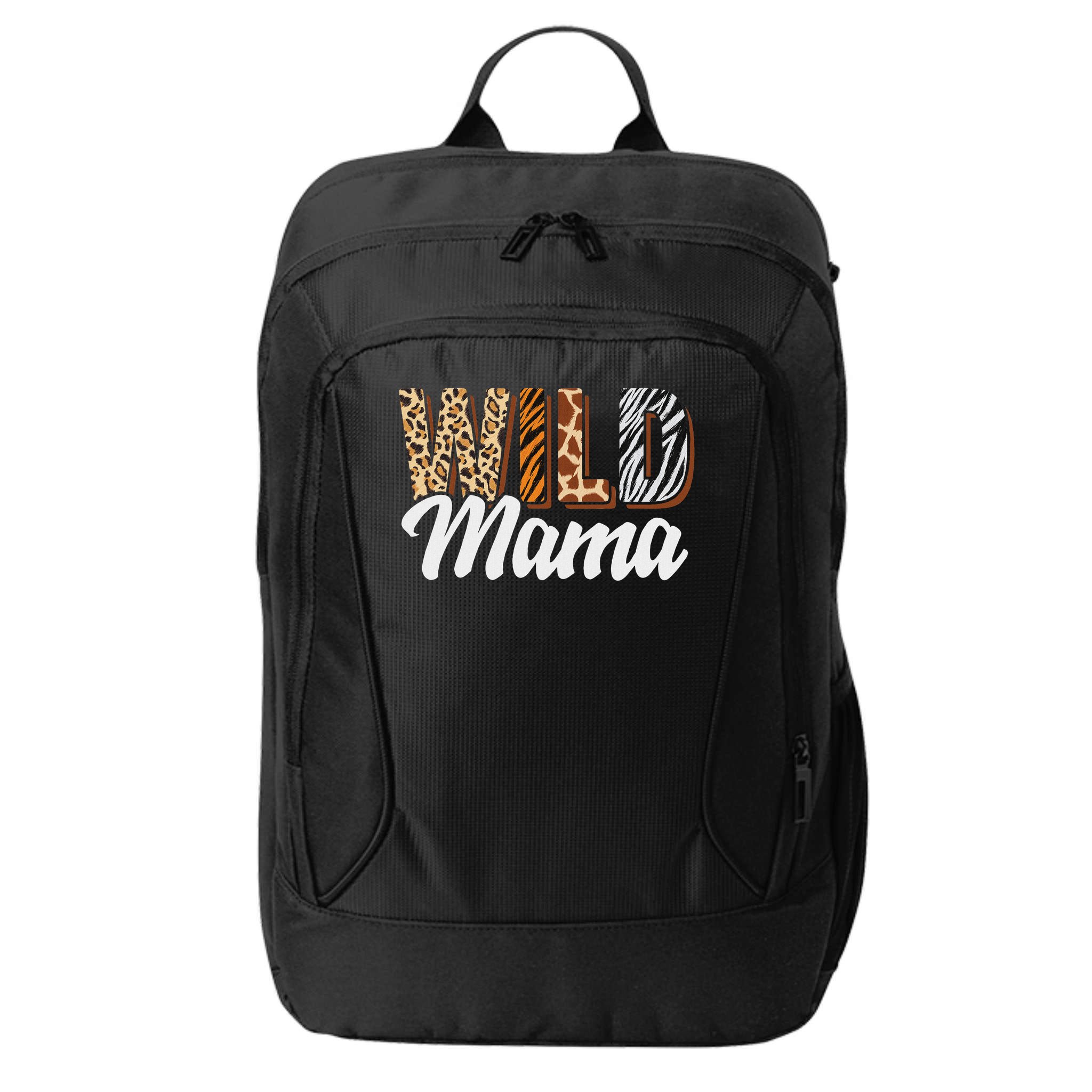 Wild Mama Zoo Born Two Be Wild B Day Safari Jungle Animal City Backpack