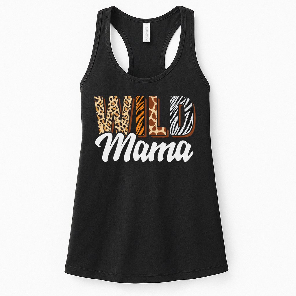 Wild Mama Zoo Born Two Be Wild B Day Safari Jungle Animal Womens Tank Top